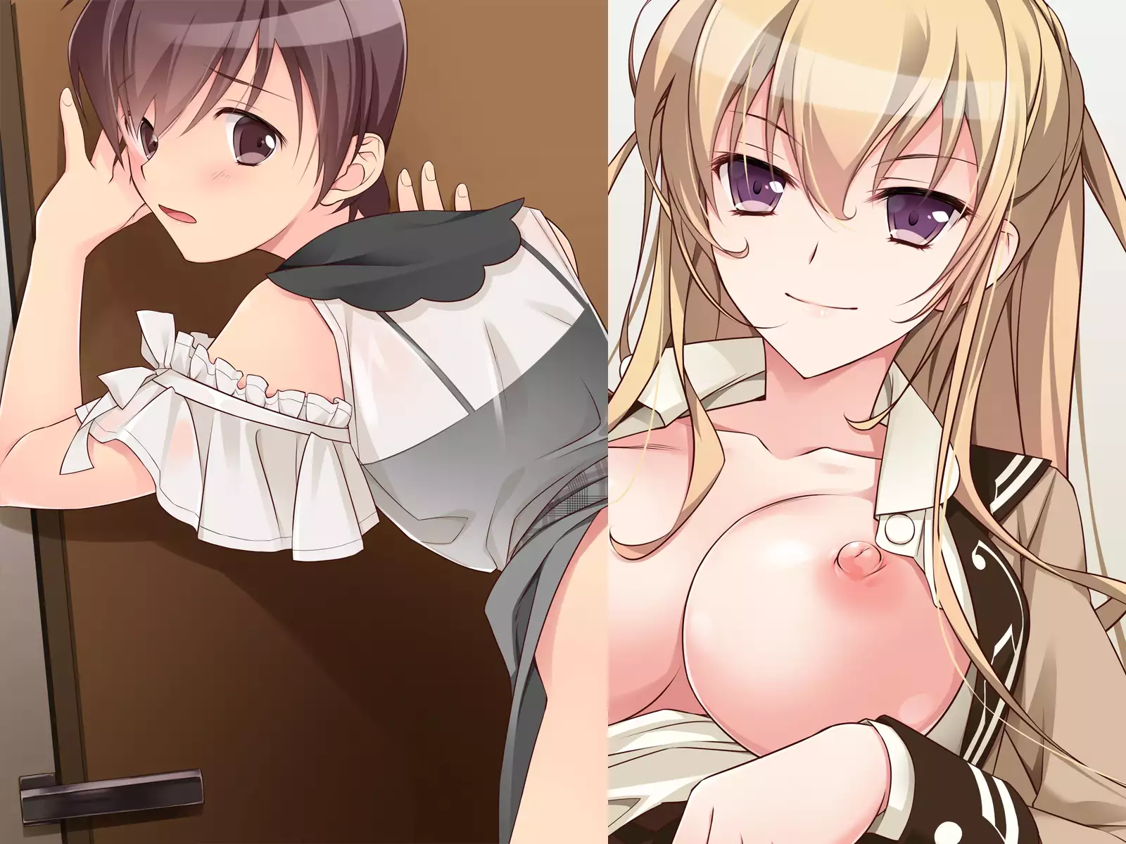 Josou de toire de futanari senpai to !