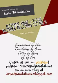 [Kiryuu Reihou] Hahaoya Swap - Omae no Kaa-chan Ore no Mono 3 [English] [Zero Translations]